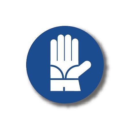 Ergomat 30in CIRCLE SIGNS - Safety Gloves Required DSV-SIGN 900 #1763 -UEN